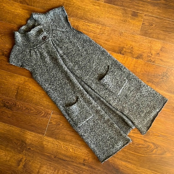 BCBGMaxAzria Sweaters - Bcbg MAXAZRIA Sleeveless Cardigan Vest Sweater Mock Neck Medium